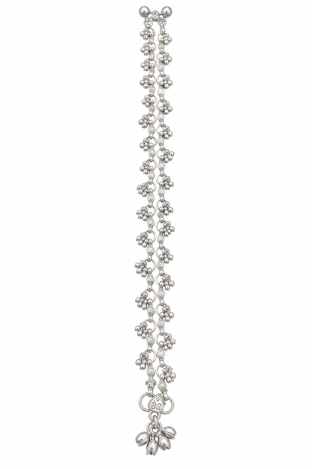Silver-Toned Floral Payal