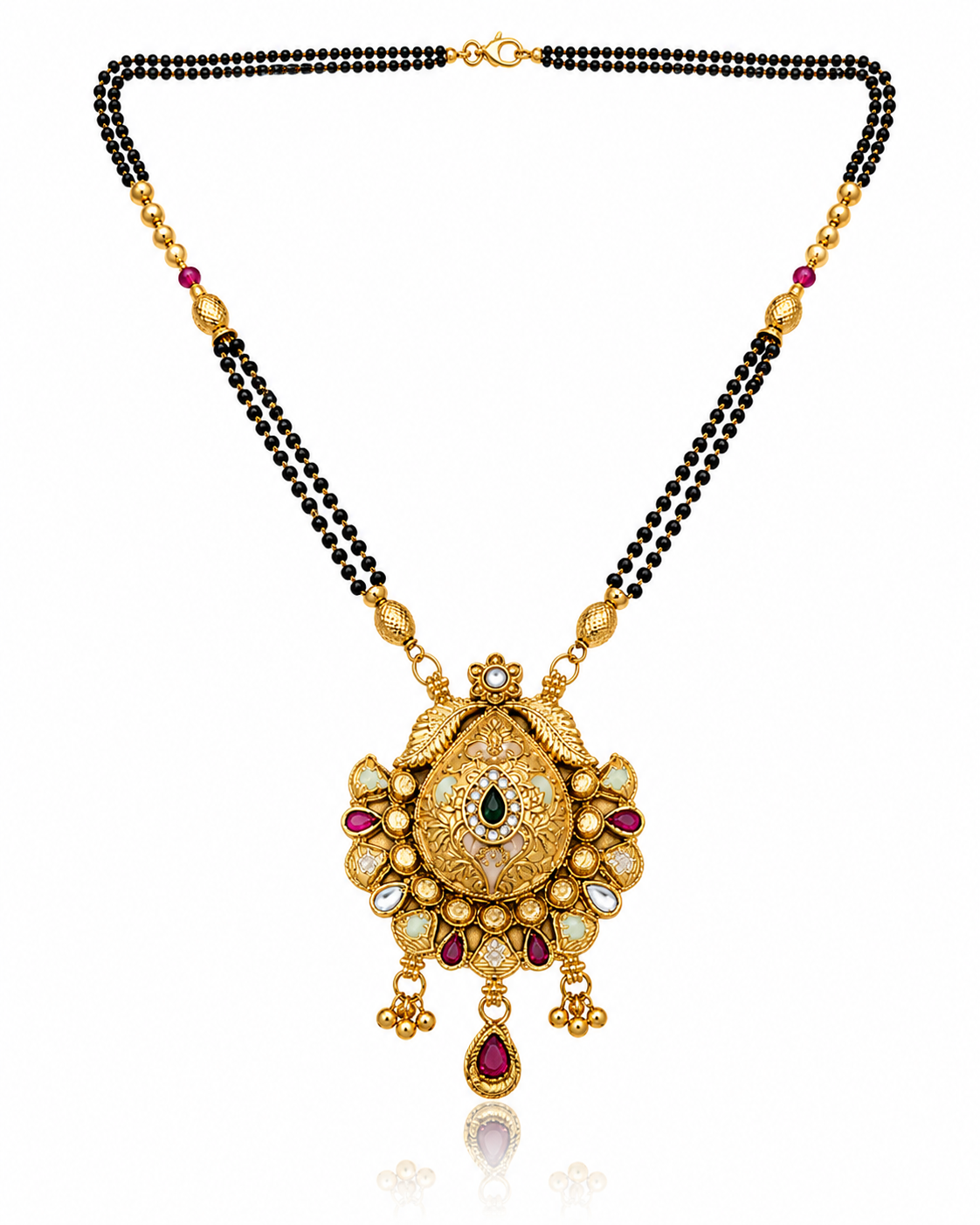 Royal Antique Gold Peacock Mangalsutra