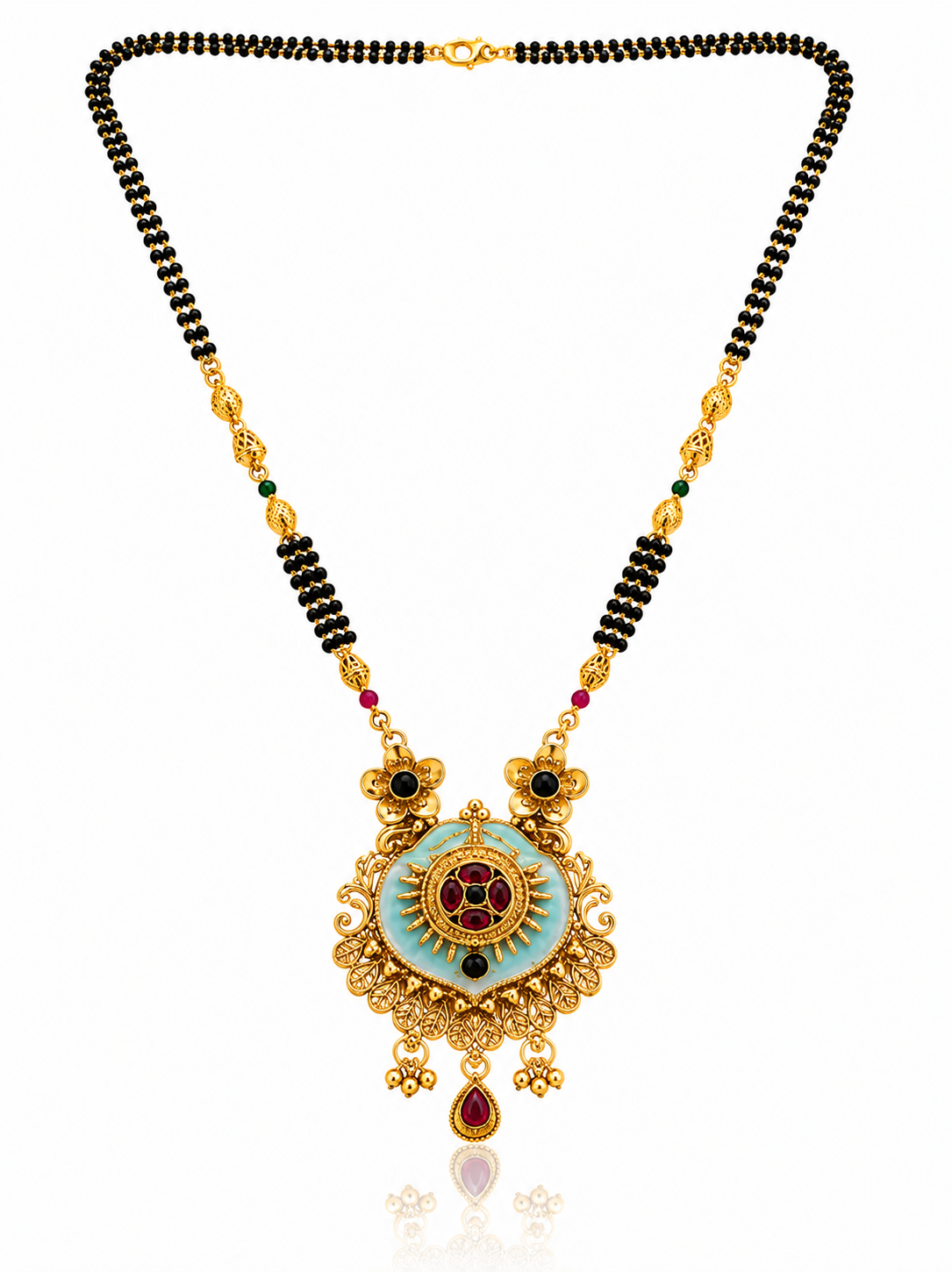 Antique Gold Floral Mangalsutra