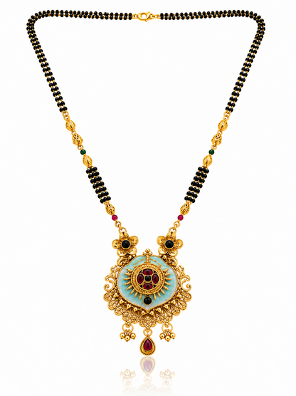 Antique Gold Floral Mangalsutra