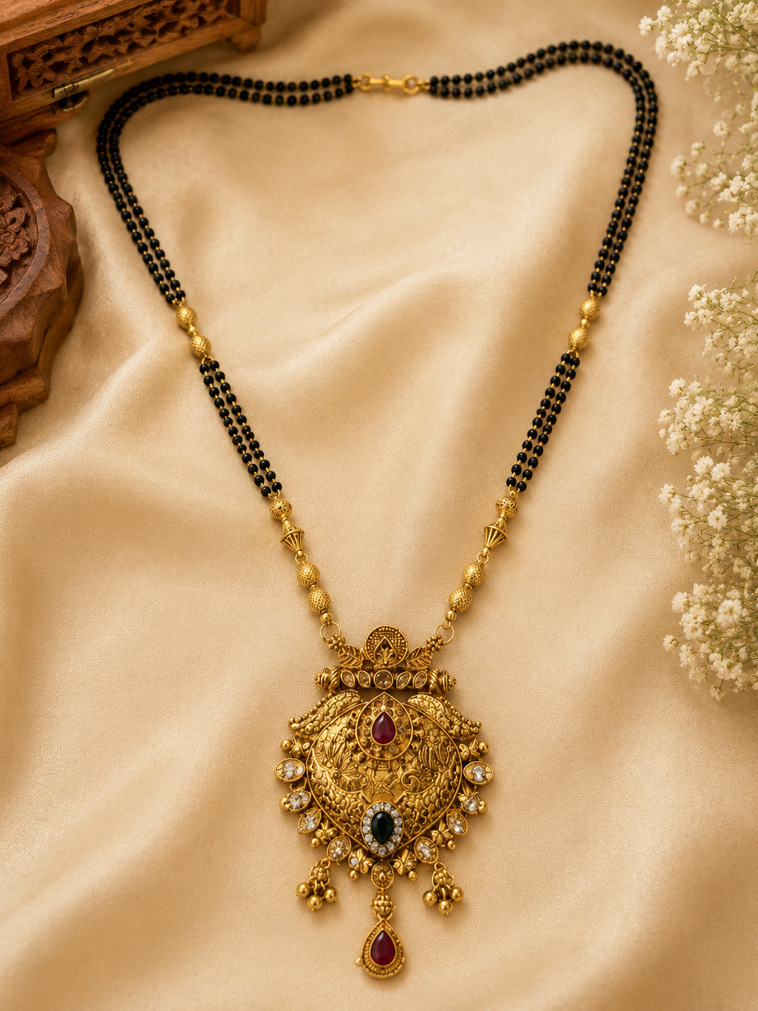 Royal Antique Black Beaded Mangalsutra