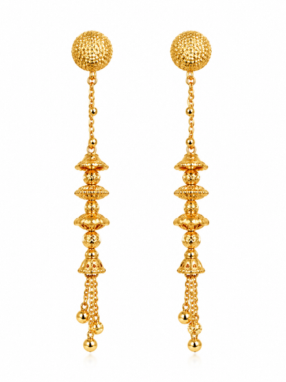 Premium Gold-Toned Dangling Chain Earrings