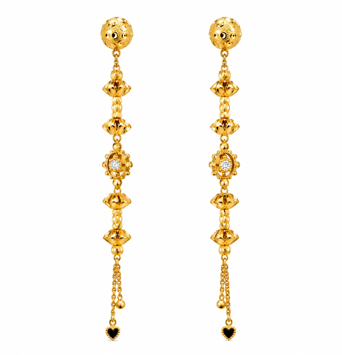 Premium Gold-Toned Long Drop Earrings