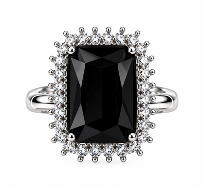 Premium Black Gemstone Statement Ring
