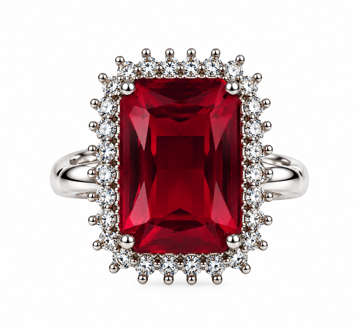 Premium Red Gemstone Statement Ring