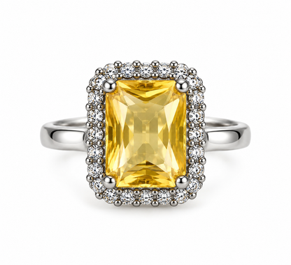 Premium Yellow Gemstone Statement Ring