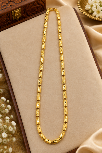 Gold-Toned Traditional Long Chain Necklace