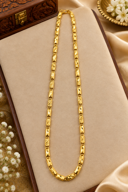Gold-Toned Traditional Long Chain Necklace
