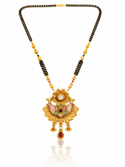 Antique Gold Floral Mangalsutra