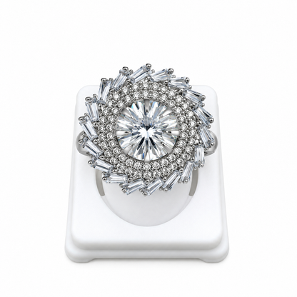 Premium Silver-Toned Statement Ring