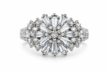 Crystal Sunburst Radiance Statement Ring