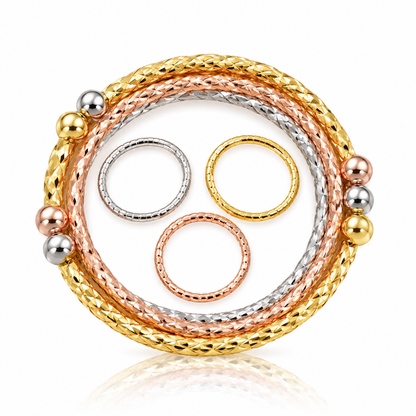 Multicolour Braided Bangle Bracelet Set