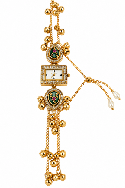 Gold-Toned Designer Watch Bracelet