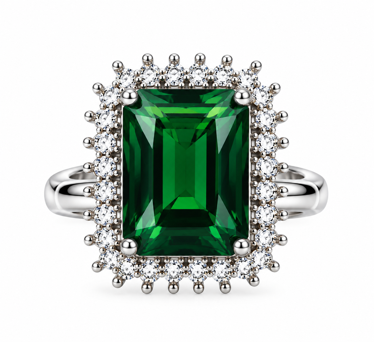 Premium Green Gemstone Statement Ring