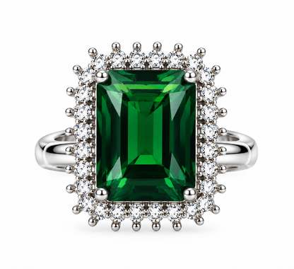 Premium Green Gemstone Statement Ring