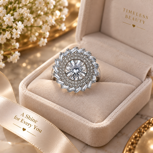 Premium Silver-Toned Statement Ring