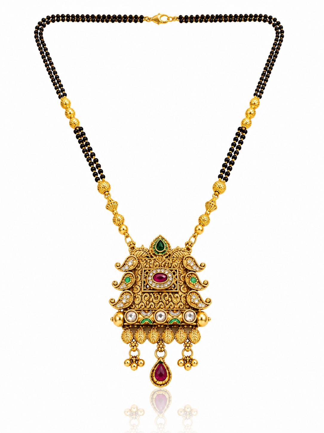 Regal Antique Gold Temple Mangalsutra